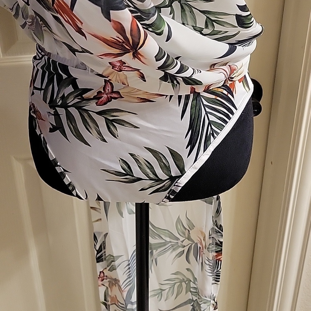 Tropical Floral Maxi Dress 2 Piece NWT - Picture 15 of 15